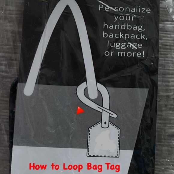 NWT “K•Carroll” Bag Tag for Monogram Letter “E” Black Bag Tag with “Tan” Letter - Picture 7 of 7